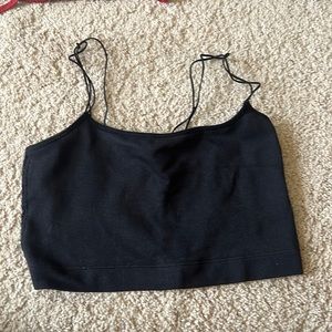 cropped black tank